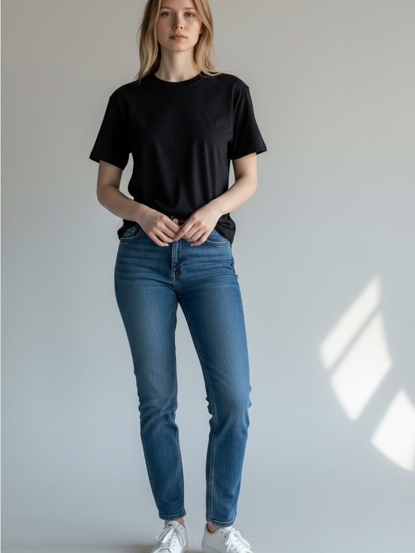 Frame The Ruler Women’s High Risestraight Jeans - Indigo Blue Size 32